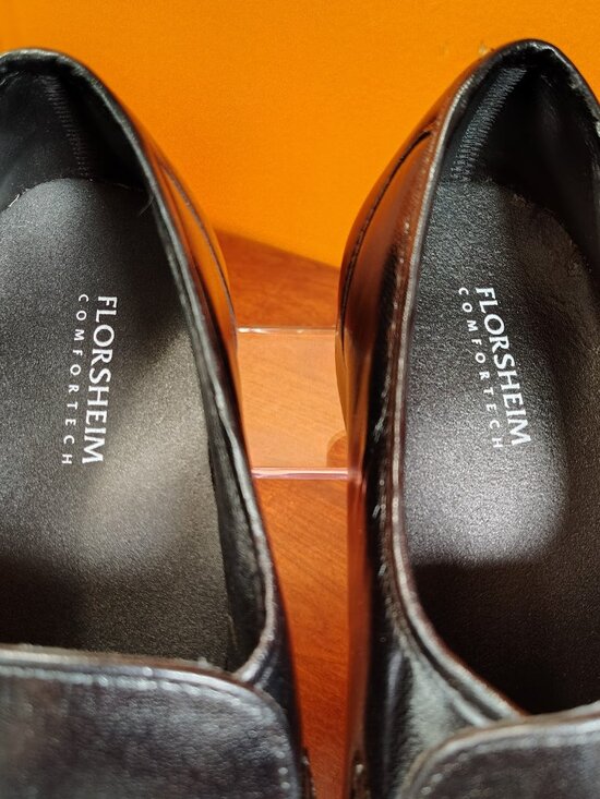 Florsheim Riva Moc Toe Bit Loafer | Black Kidskin Leather | Size 9 D